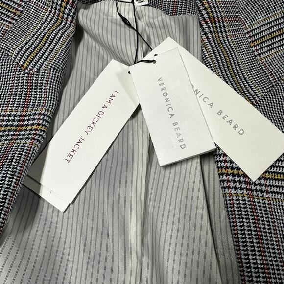 Veronica Beard NWT Multi Glenn Beacon Dickey Plaid Blazer Jacket Women's Size 12 - Picture 6 of 10
